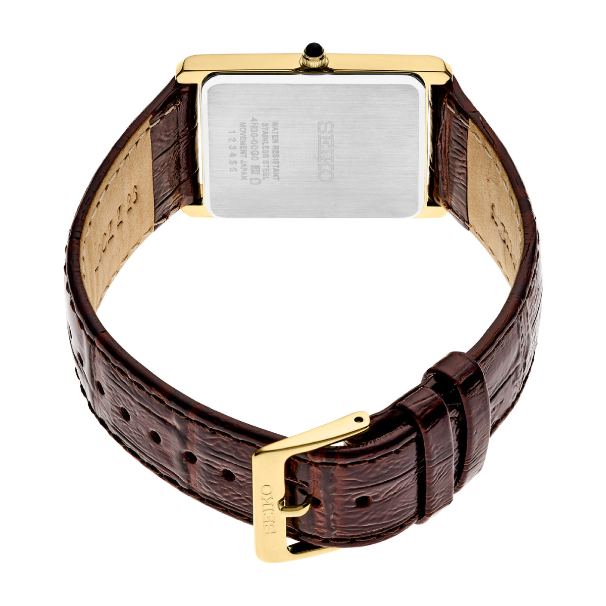 Seiko Essentials Men's 27.9mm Brown Strap Watch - Champagne Dial