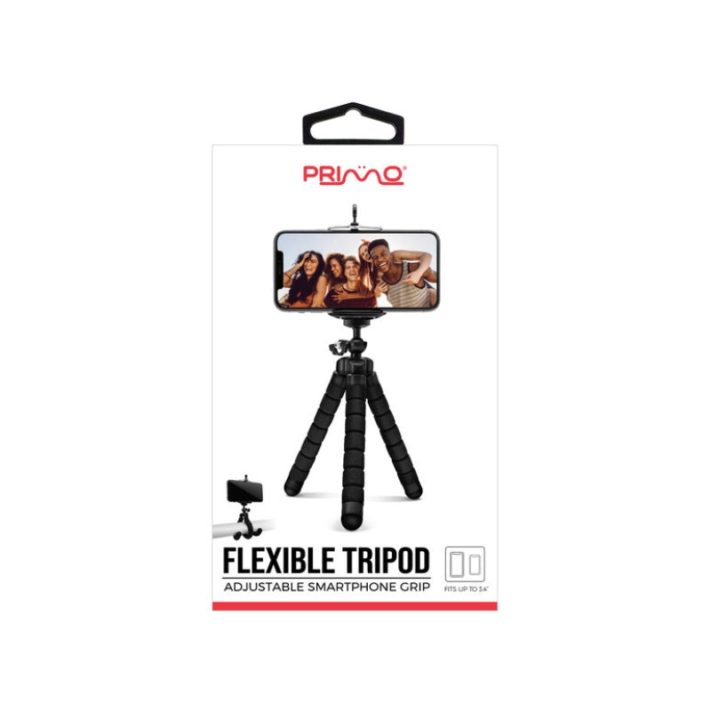 Primo Flexible Tripod Adjustable Smartphone Grip Stand - Black