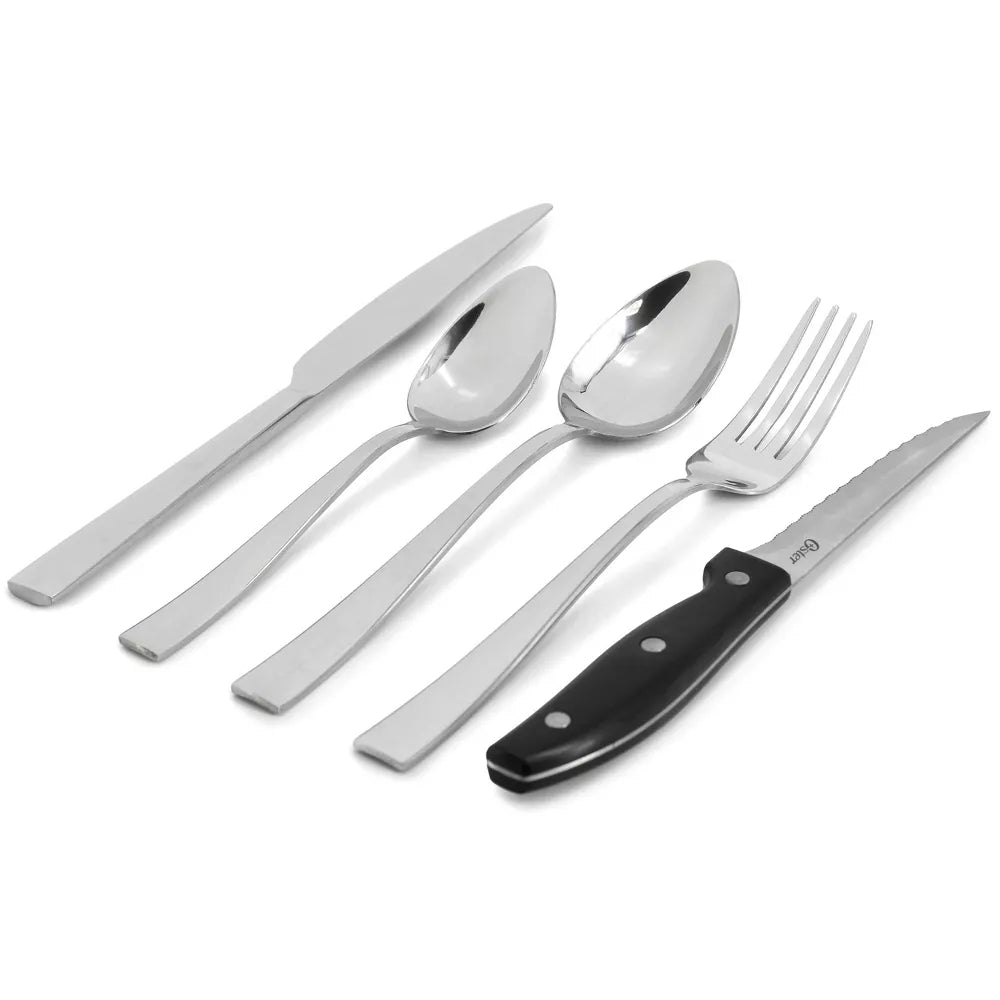 Oster 82962.2 Stonington Flatware Set with Steak Knives (20 Pieces) - Silver
