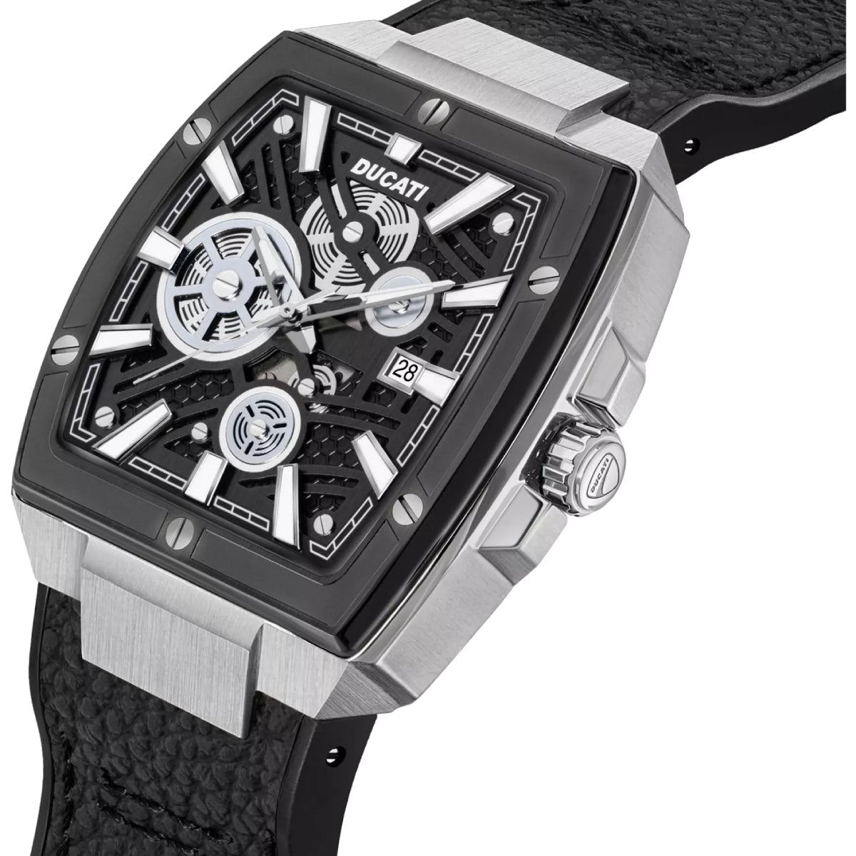 Ducati Men's 40mm Analog Strap Watch - Black
