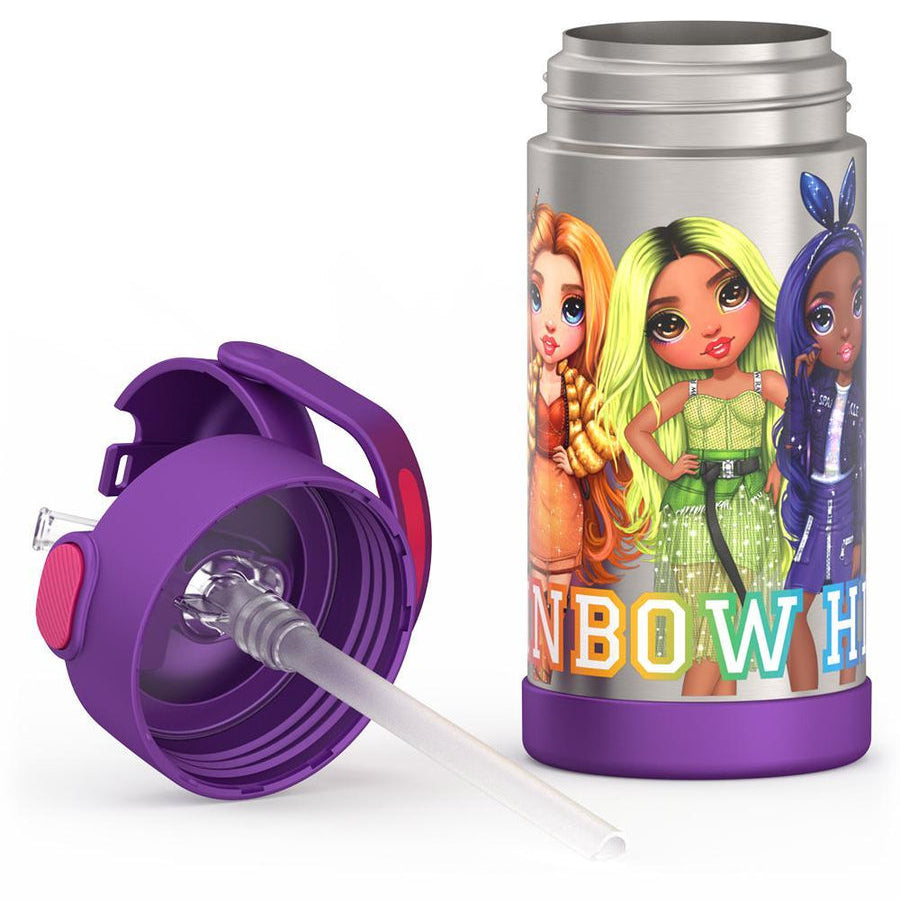 Thermos Funtainer Rainbow High 12 oz Water Bottle with Straw - Purple