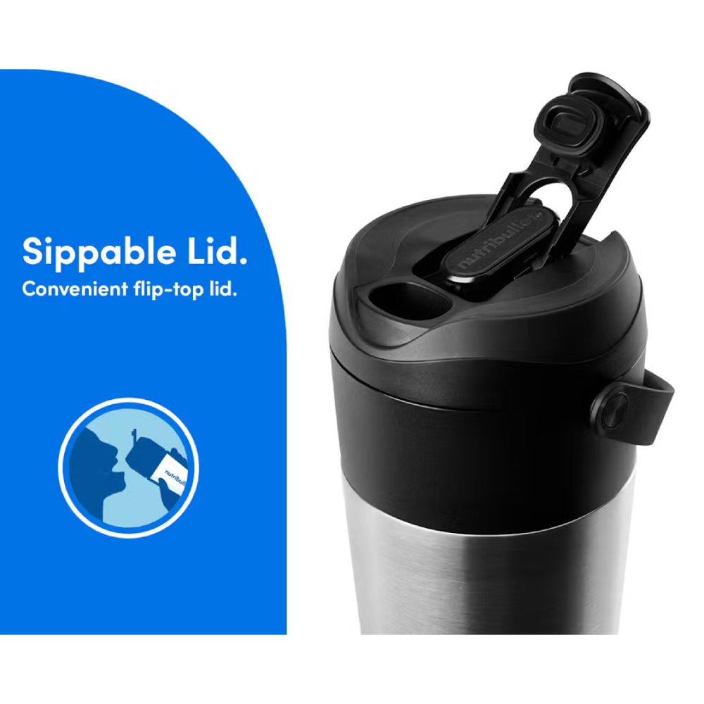 Nutribullet NBPB50350SS Flip Insulated Portable Blender - Stainless Steel