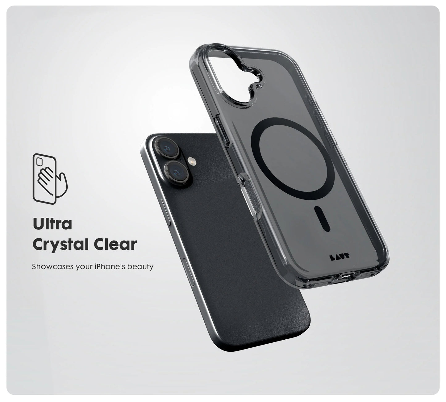 Laut Crystal-M case for iPhone 16 Plus - Black Crystal