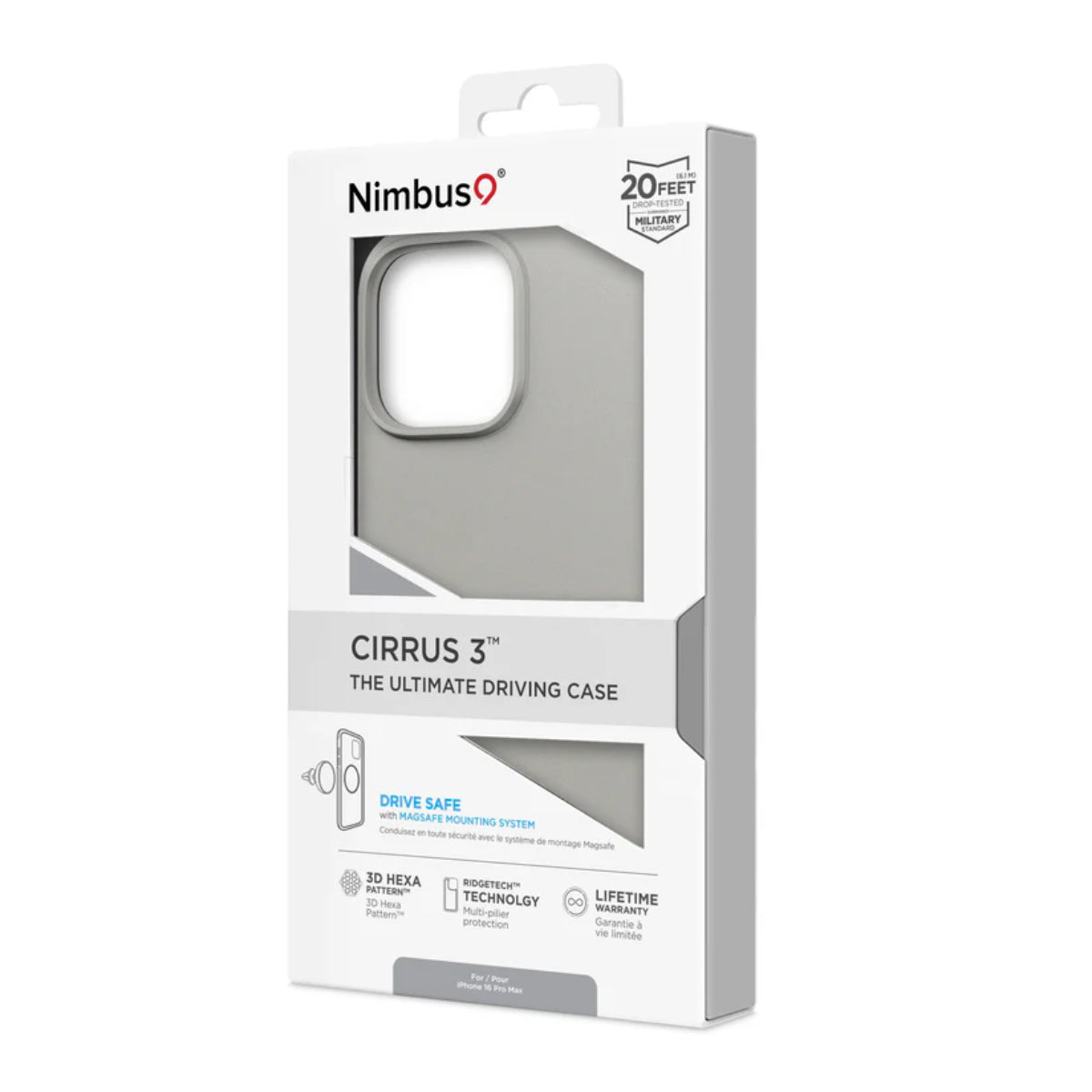 Nimbus9 Cirrus 3 MagSafe Case for Apple iPhone 16 Pro Max - Titanium