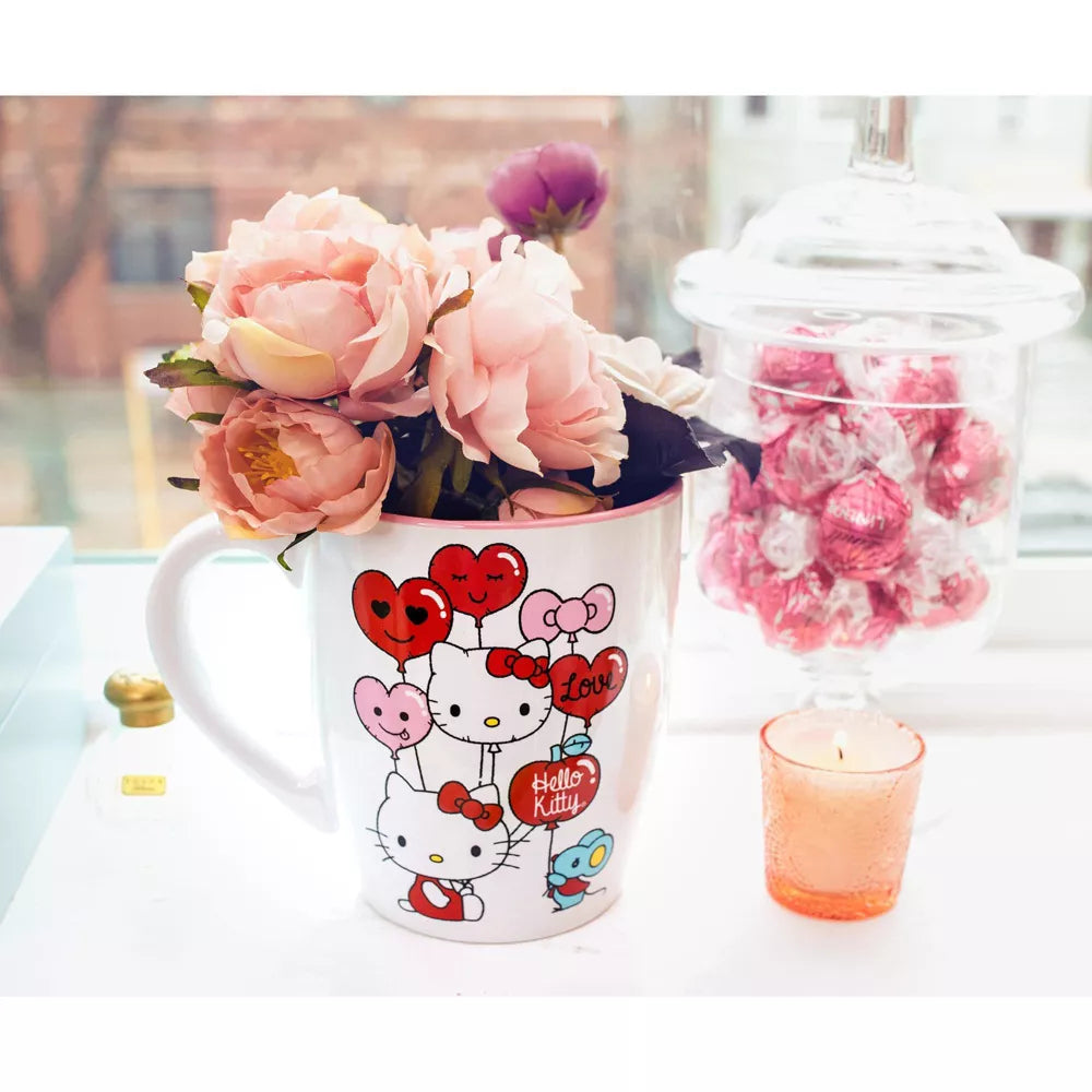 Sanrio Hello Kitty Heart Balloons 25 oz Ceramic Mug - Multicolor