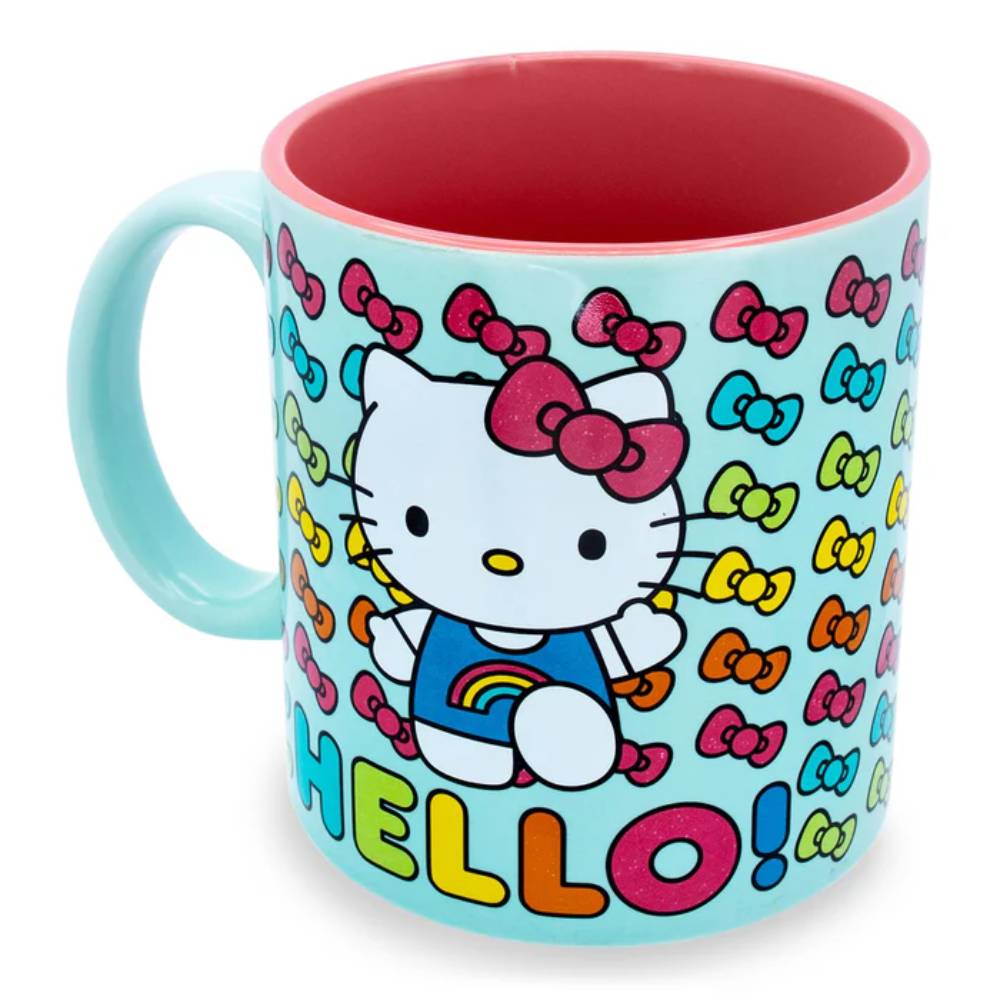 Sanrio Hello Kitty 20 oz Ceramic Rainbow Mug - Multicolor