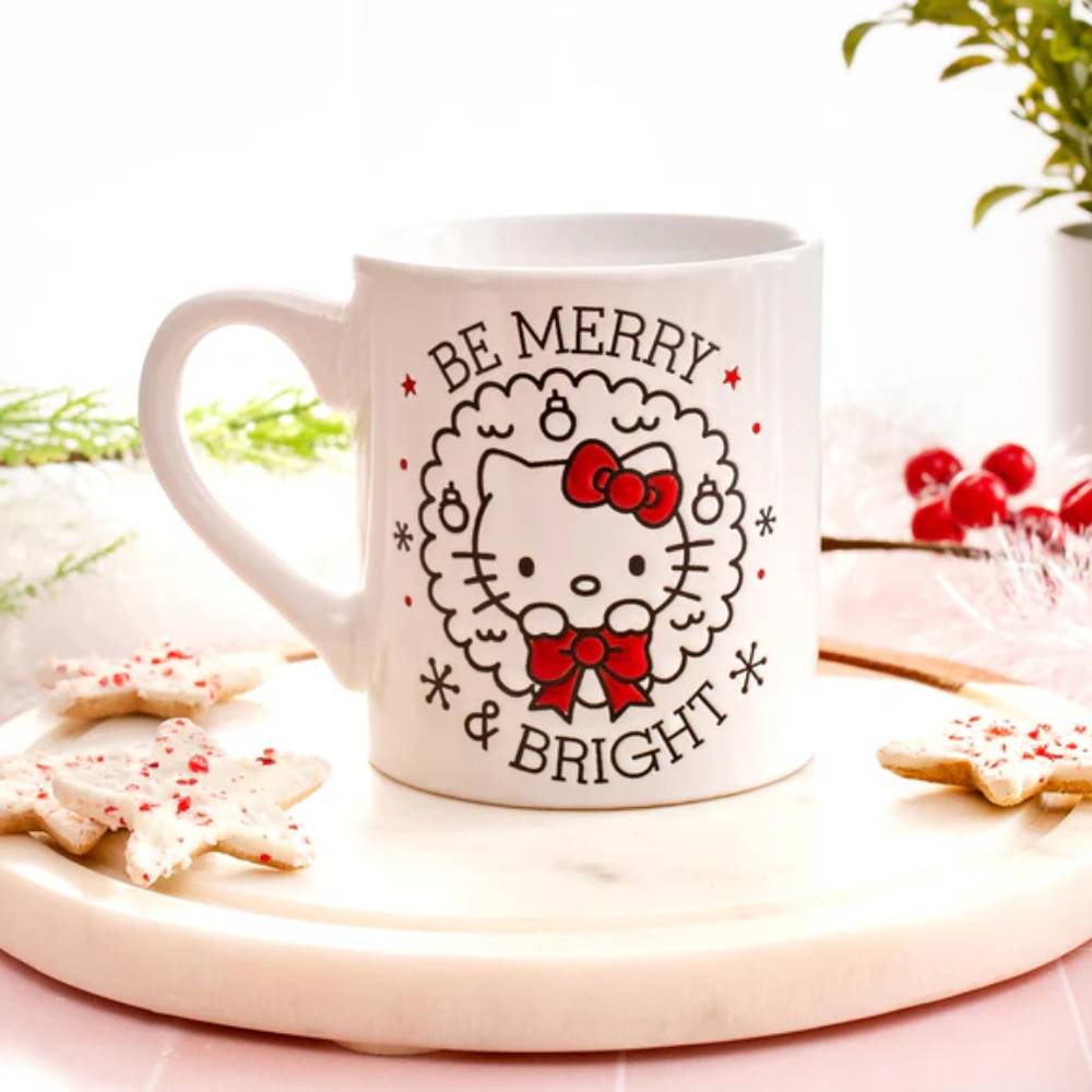 Sanrio Hello Kitty 14 oz Wax Resist Ceramic Mug - White