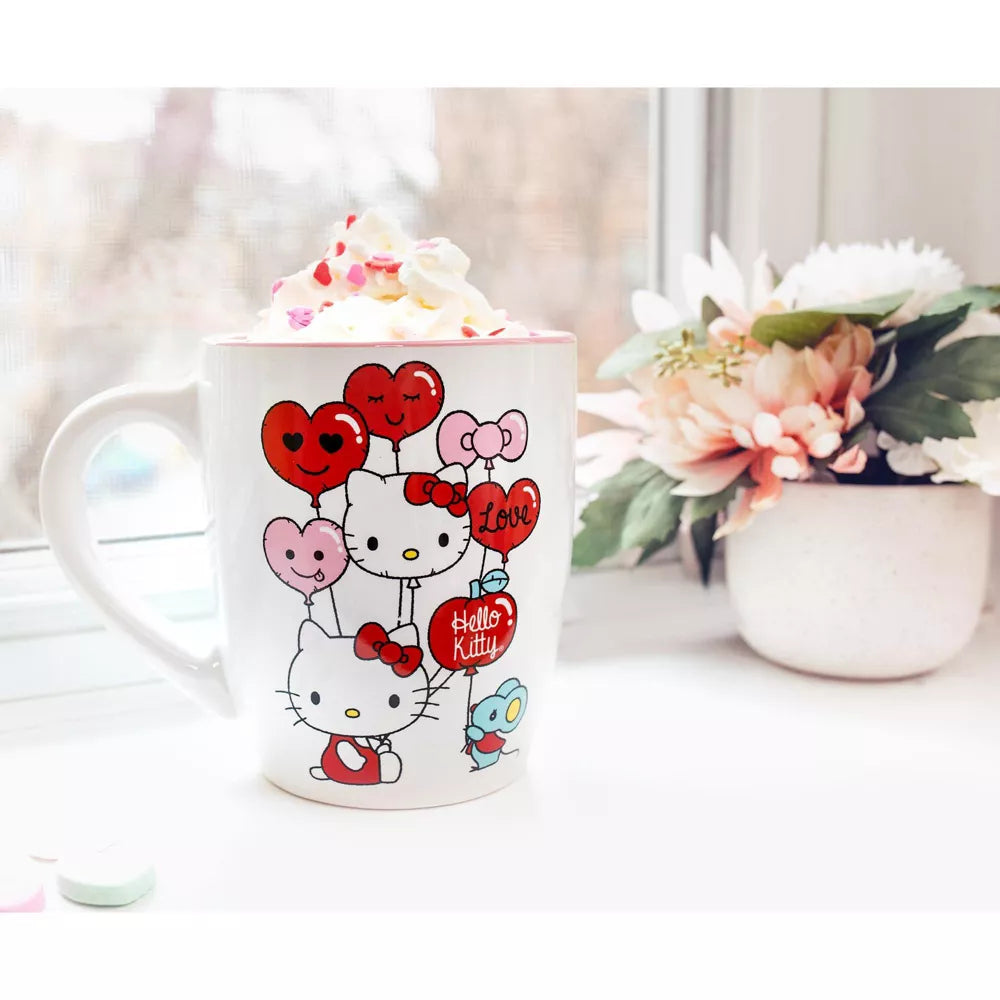 Sanrio Hello Kitty Heart Balloons 25 oz Ceramic Mug - Multicolor