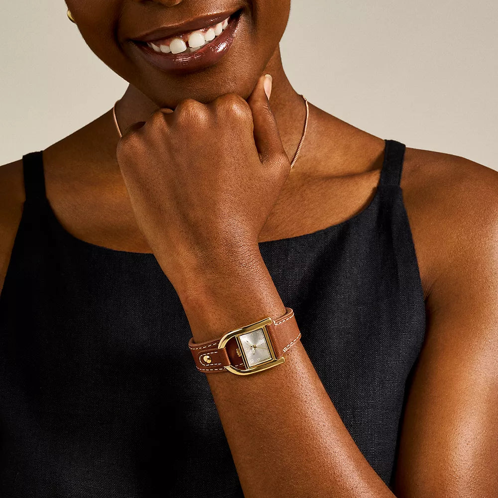 Fossil Harwell Women's 28mm Brown Strap Watch - White Dial