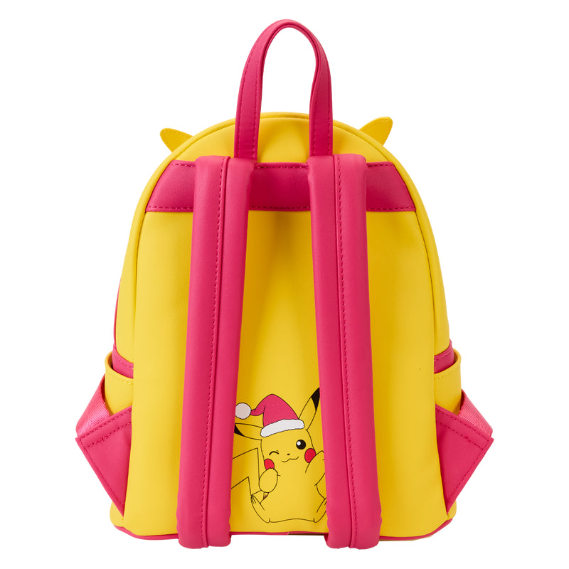 Loungefly PokΓΒ©mon Santa Pikachu Light Up Mini Backpack - Yellow/Pink