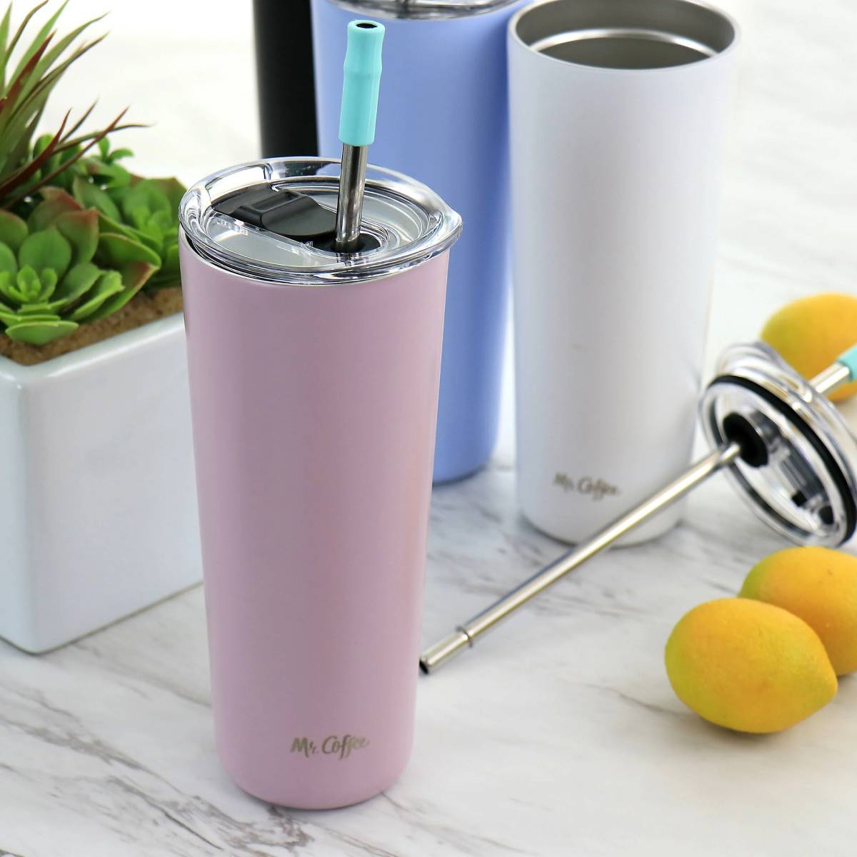 Mr. Coffee 134034.01 23oz. Java Quest Tumbler Set with Lids (4-Pieces) - Multicolor