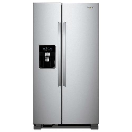 Whirlpool WRS325SDHZ 24.55 . Side-by-Side Refrigerator - Fingerprint Resistant Stainless Steel - Curacao
