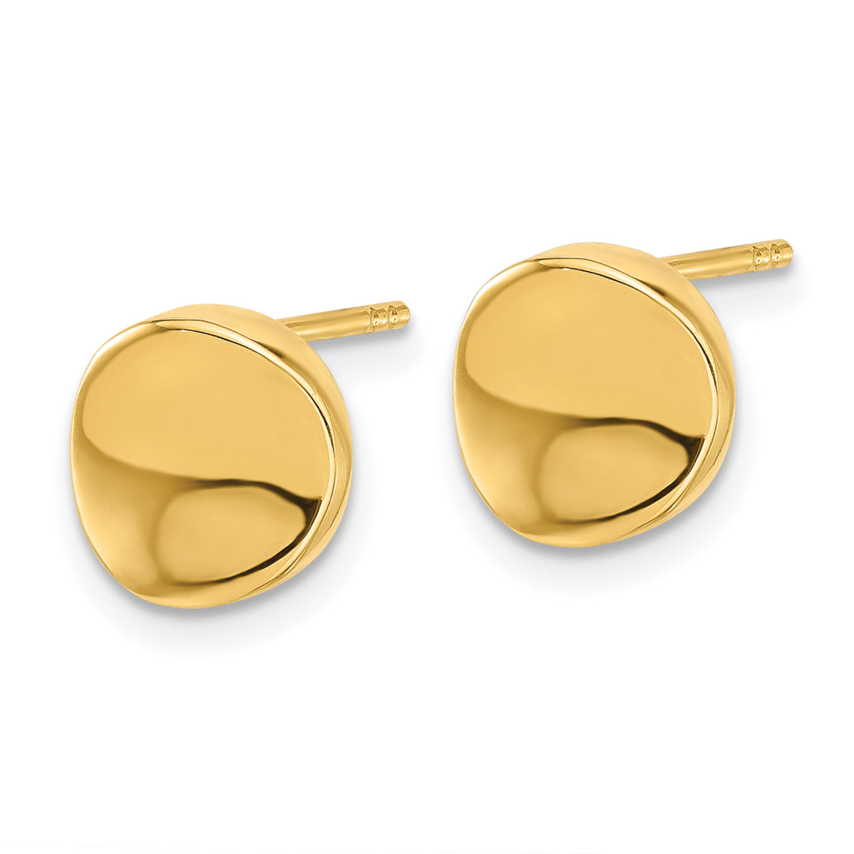 14K Leslie's Women's Post Button Earrings in 14K Yellow Gold