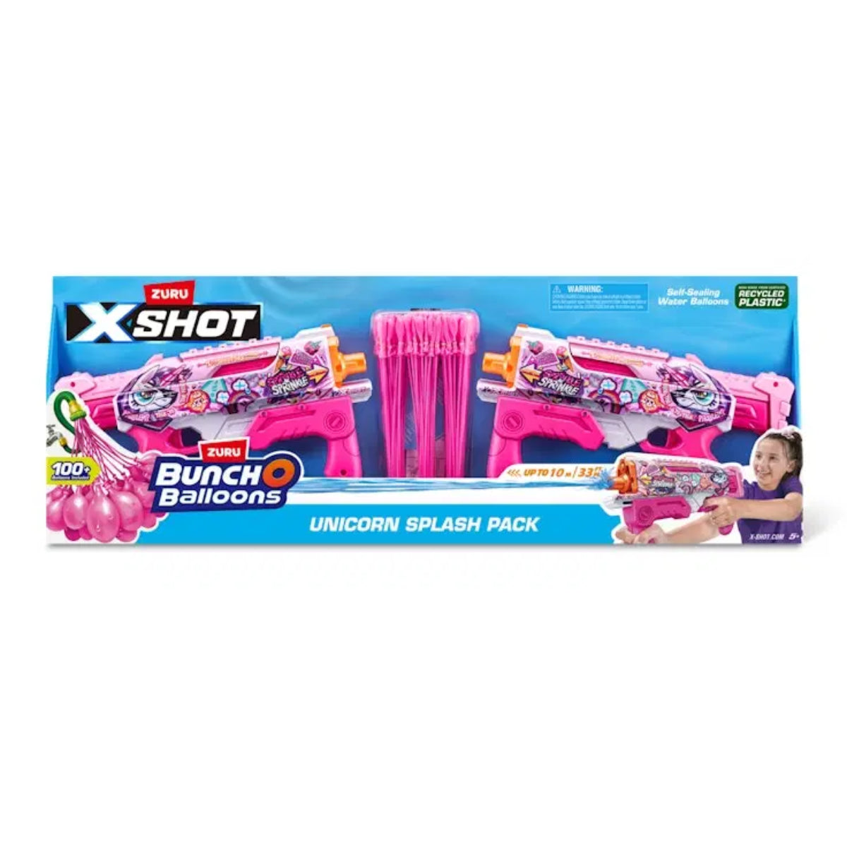 XShot Bunch O Balloons Unicorn Splash Hyperload Blaster Set (2-Pieces)