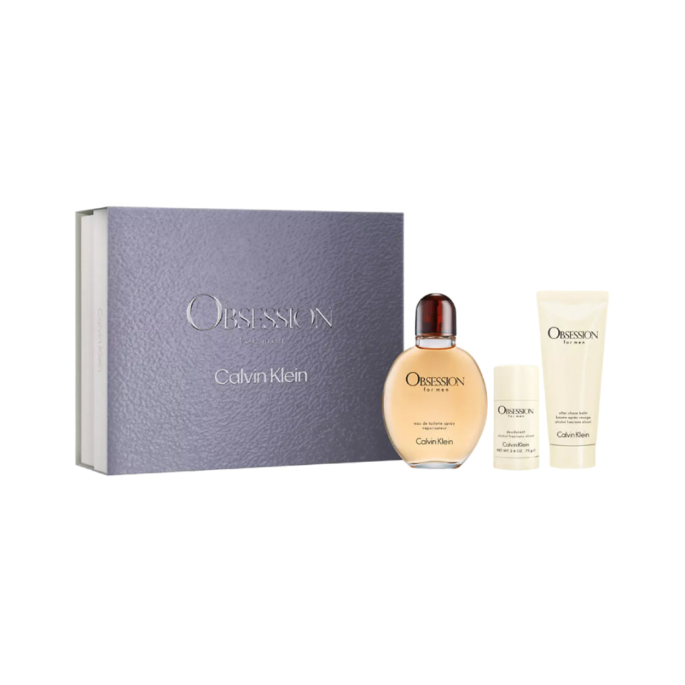 Calvin Klein Obsession Men's (3-Pieces) Eau De Toilette Gift Set