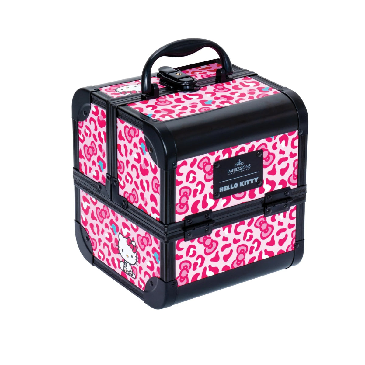 Impressions Vanity Hello Kitty Portable Makeup Travel Case with Mirror - Pink/Black