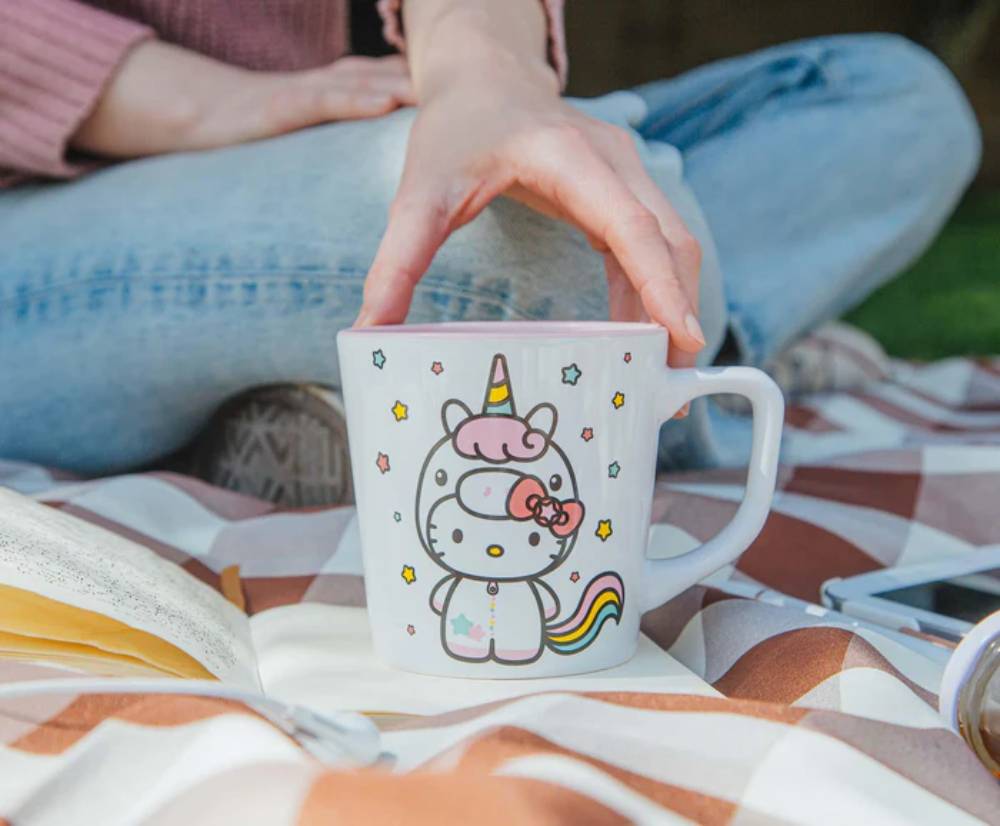 Sanrio Hello Kitty Unicorn 17 oz Ceramic Mug - White/Pink