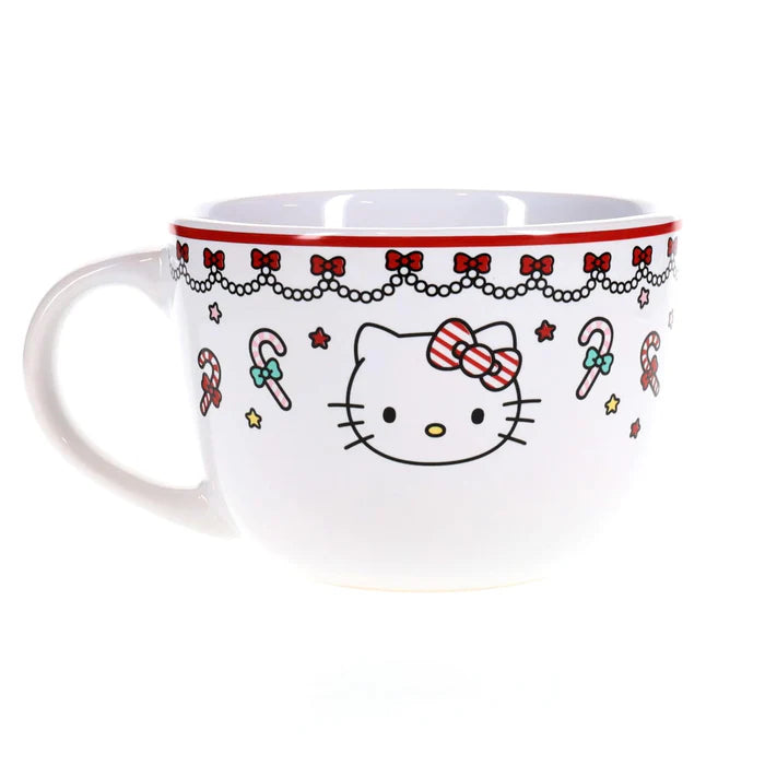 Sanrio Hello Kitty Holiday 24 oz Ceramic Soup Mug - White