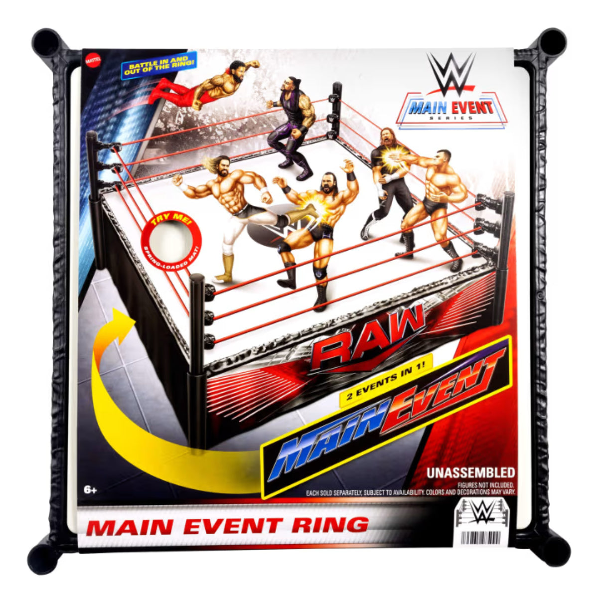 WWE Superstar Main Event Ring Playset with Elastic Ropes