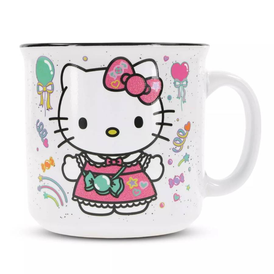 Sanrio Hello Kitty "Happy Birthday" 20 oz Ceramic Camper Mug - Multicolor