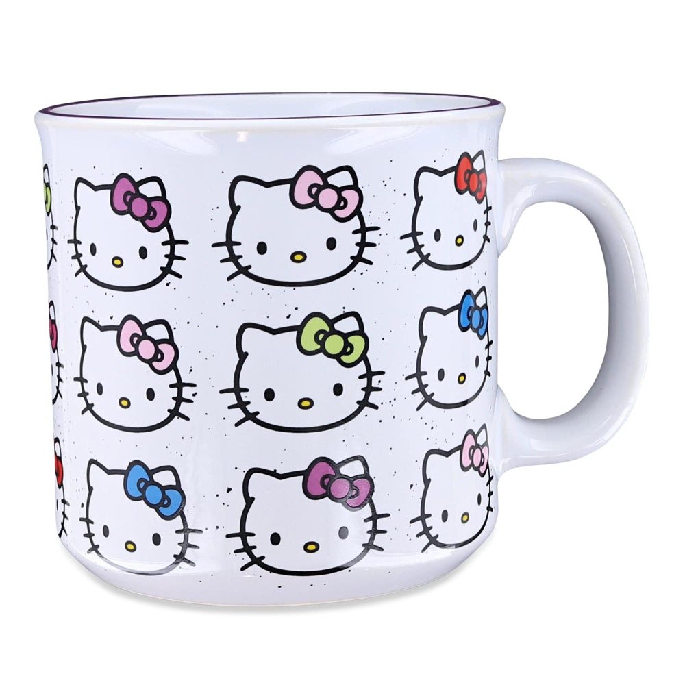 Sanrio Hello Kitty All-Over Print 20 oz Ceramic Camper Mug - White