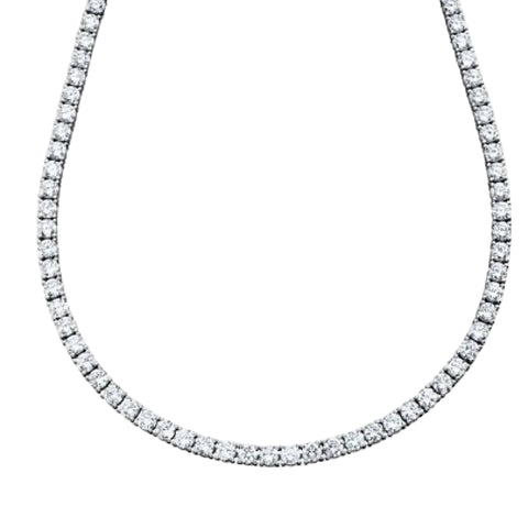 Crislu Women's 24 Carat Classic Tennis Necklace Brilliant Cubic Zirconia - Silver - Curacao