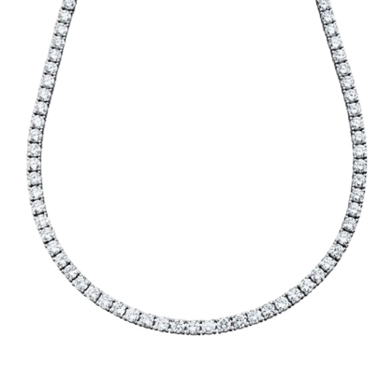 Crislu Women's 24 Carat Classic Tennis Necklace Brilliant Cubic Zirconia - Silver - Curacao