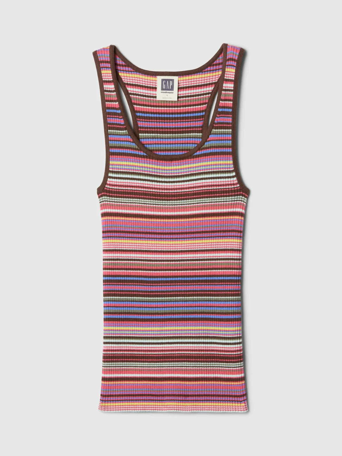 Gap MadHappy Stripe Sweater Tank – Cozy Knit Fabric with Vibrant Stripes