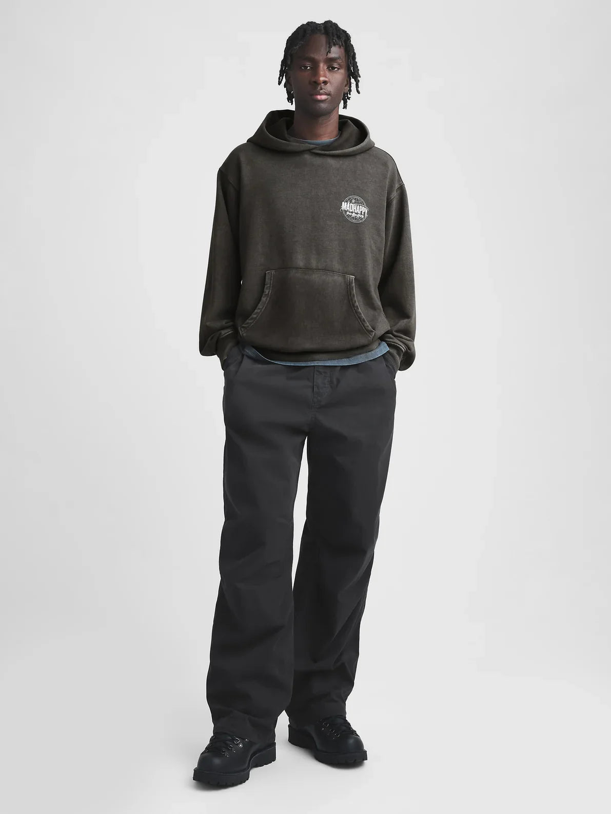 Gap - MadHappy - Globe Hoodie - Moonless