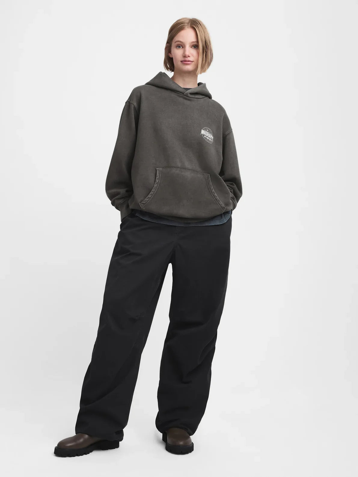 Gap - MadHappy - Globe Hoodie - Moonless