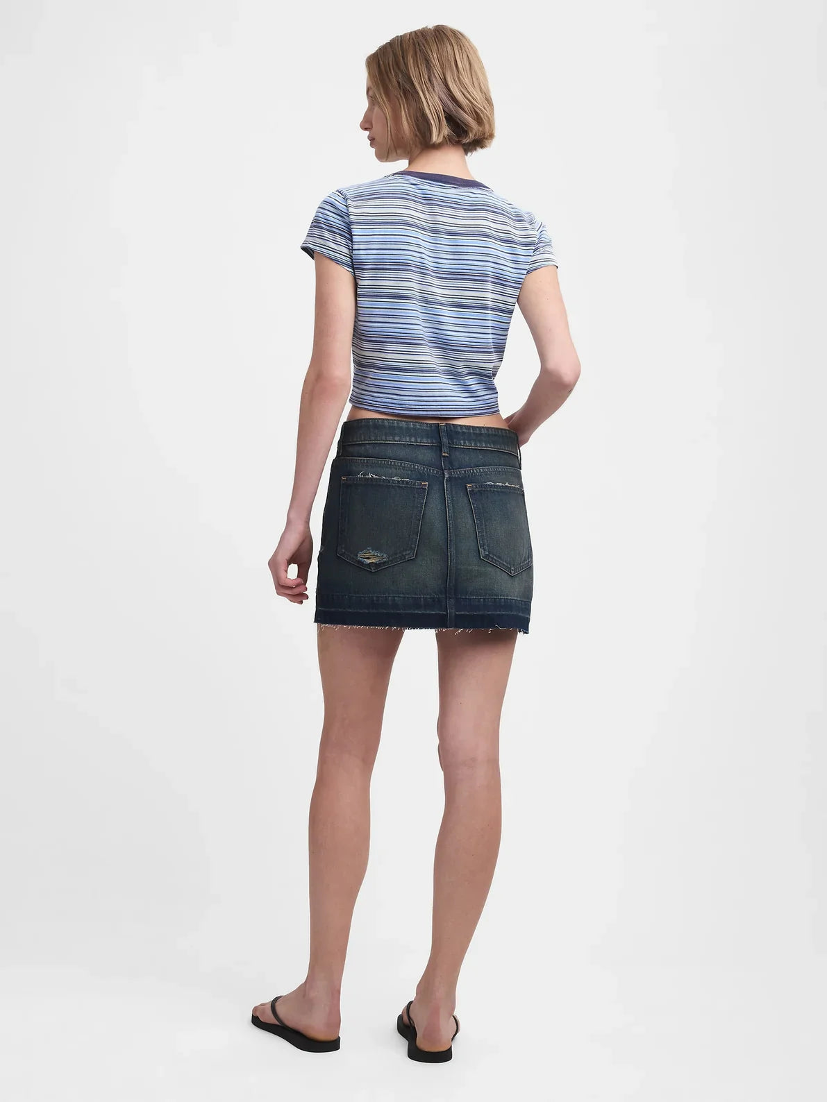 Gap MadHappy Distressed Denim Skirt – Edgy Style with Flattering Fit