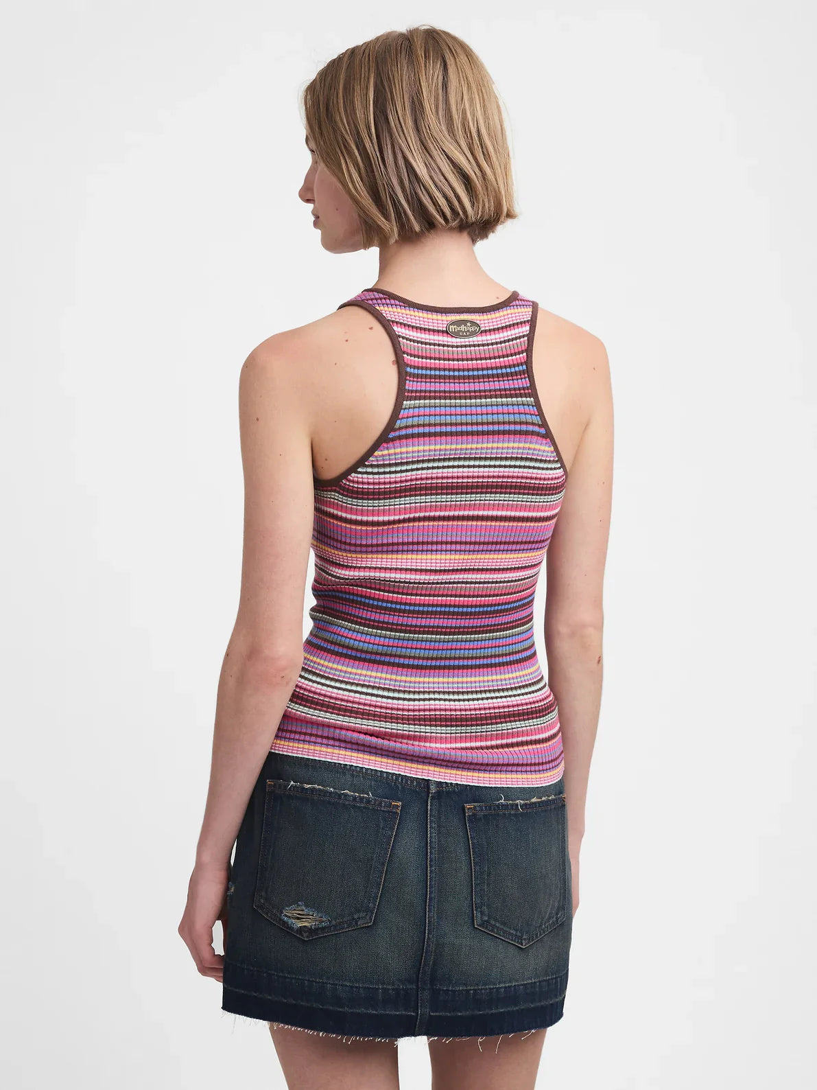Gap MadHappy Stripe Sweater Tank – Cozy Knit Fabric with Vibrant Stripes