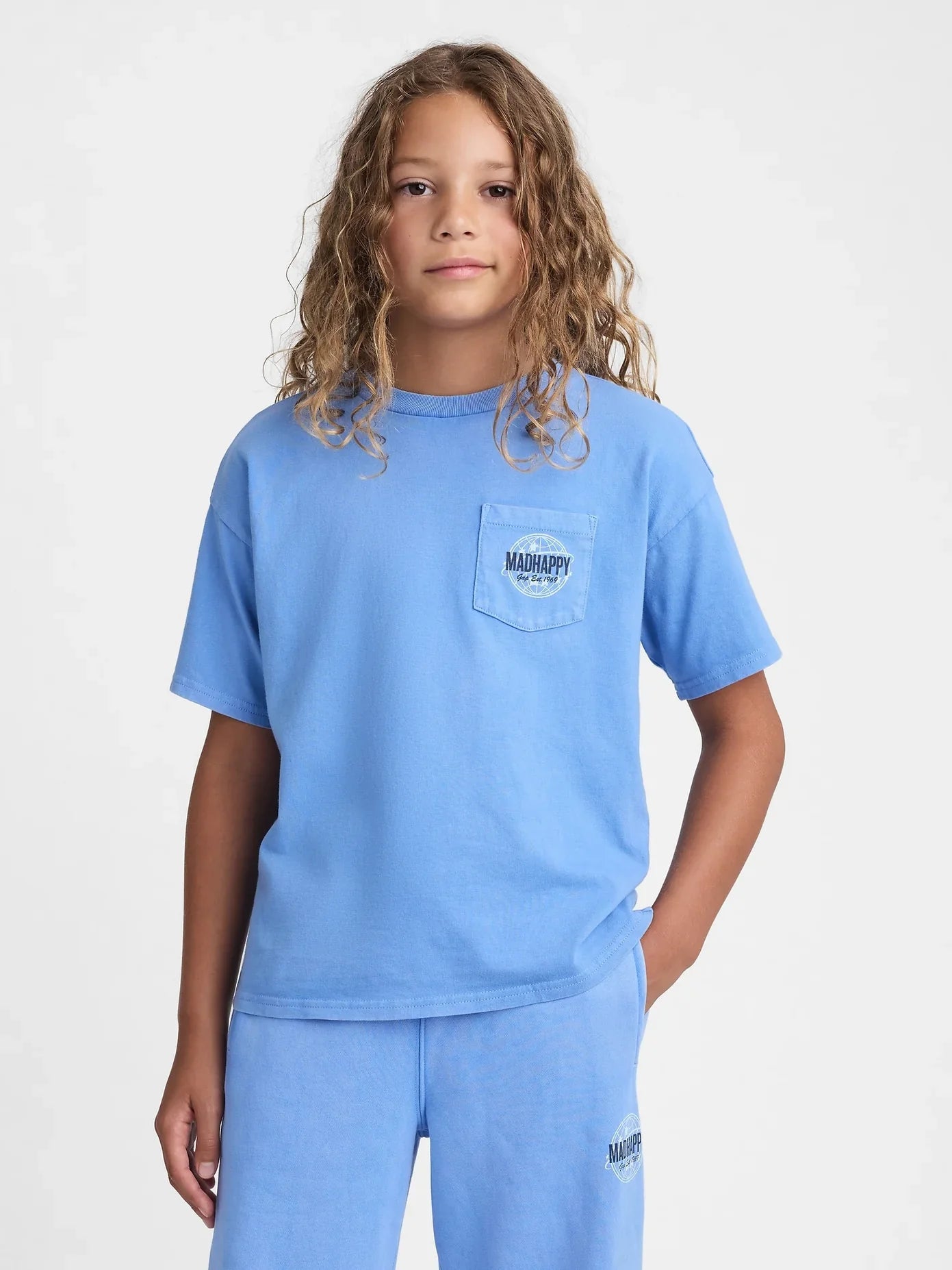 Gap - MadHappy - Kids Globe Pocket Tee - Ultramarine Blue