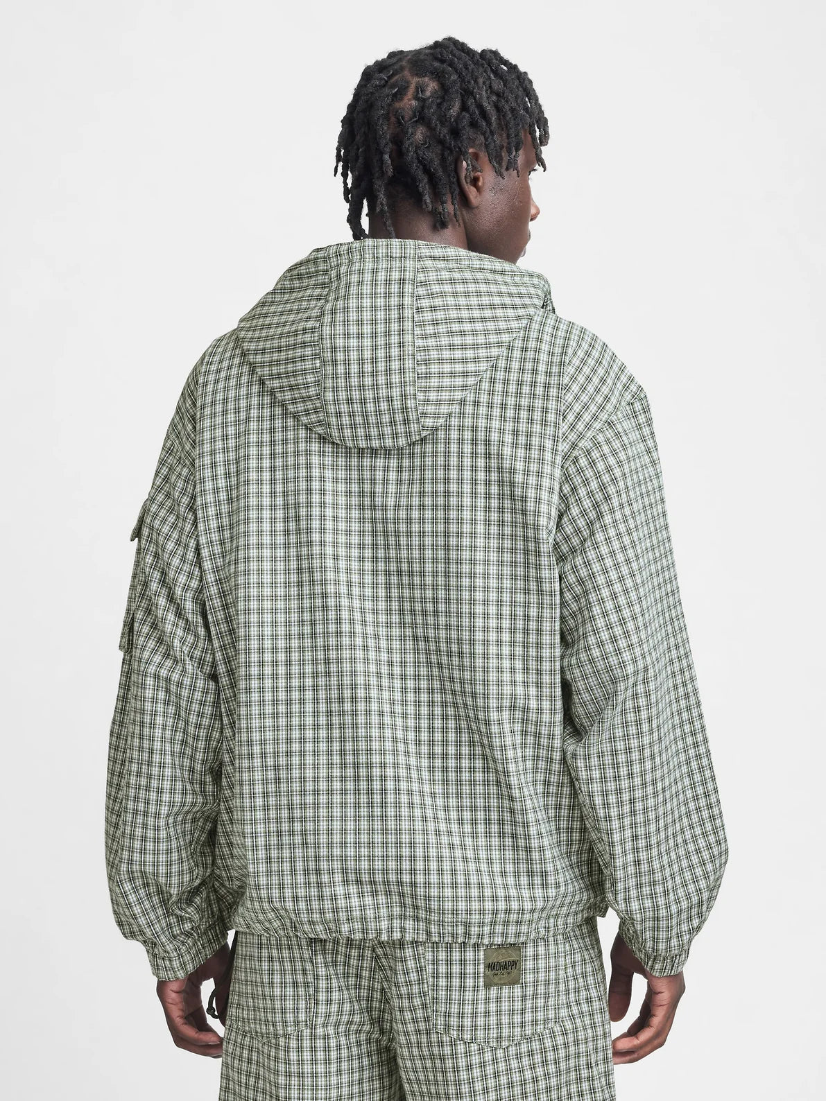 Gap - MadHappy - Oversized Plaid Anorak - Sea Spray