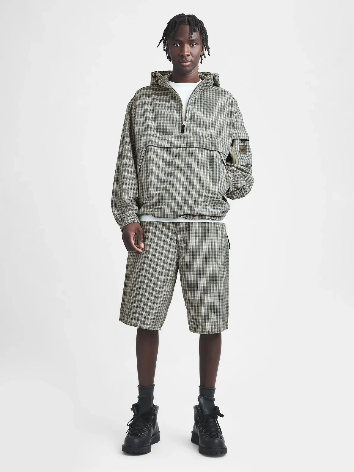 Gap - MadHappy - Oversized Plaid Anorak - Sea Spray