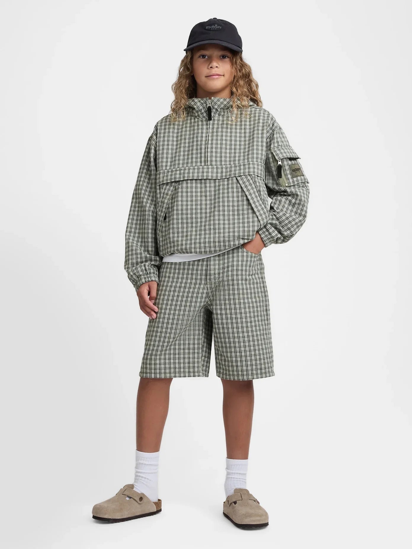 Gap - MadHappy - Kids Oversized Plaid Short - Plaid
