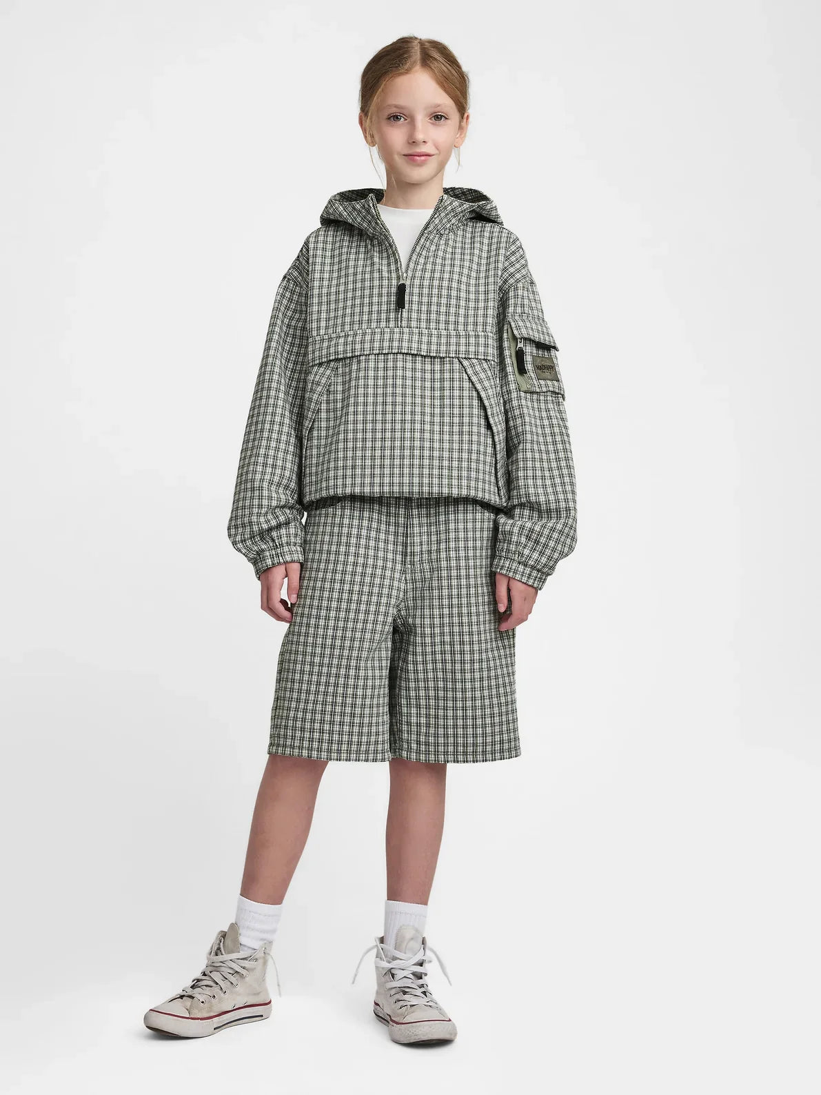 Gap - MadHappy - Kids Oversized Plaid Short - Plaid