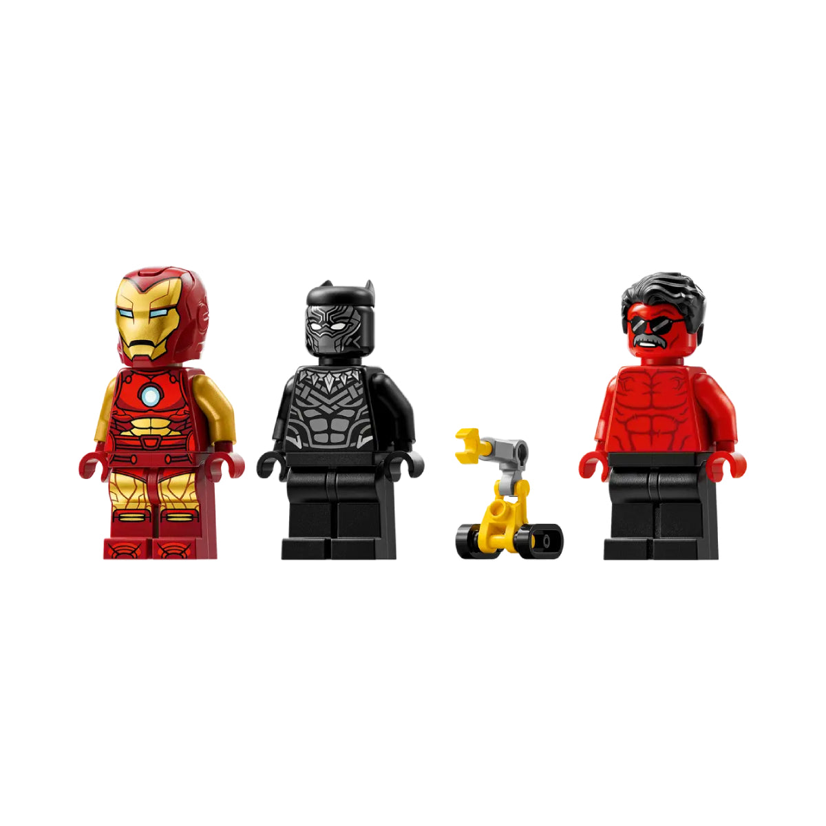LEGO Marvel Iron Man Car & Black Panther vs Red Hulk Super Hero Building Toy Set (295-Pieces)