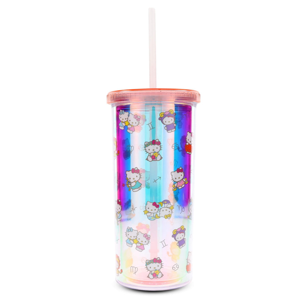 Sanrio Hello Kitty 20 oz Zodiac Carnival Cup with Lid and Straw - Multicolor