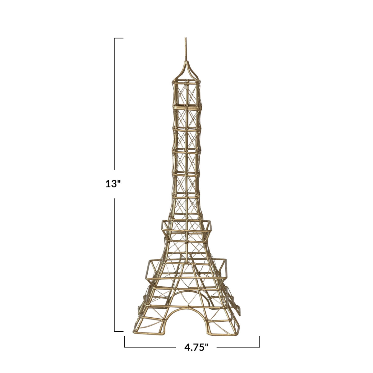 Creative Co-op Wire Eiffel Tower - Brass