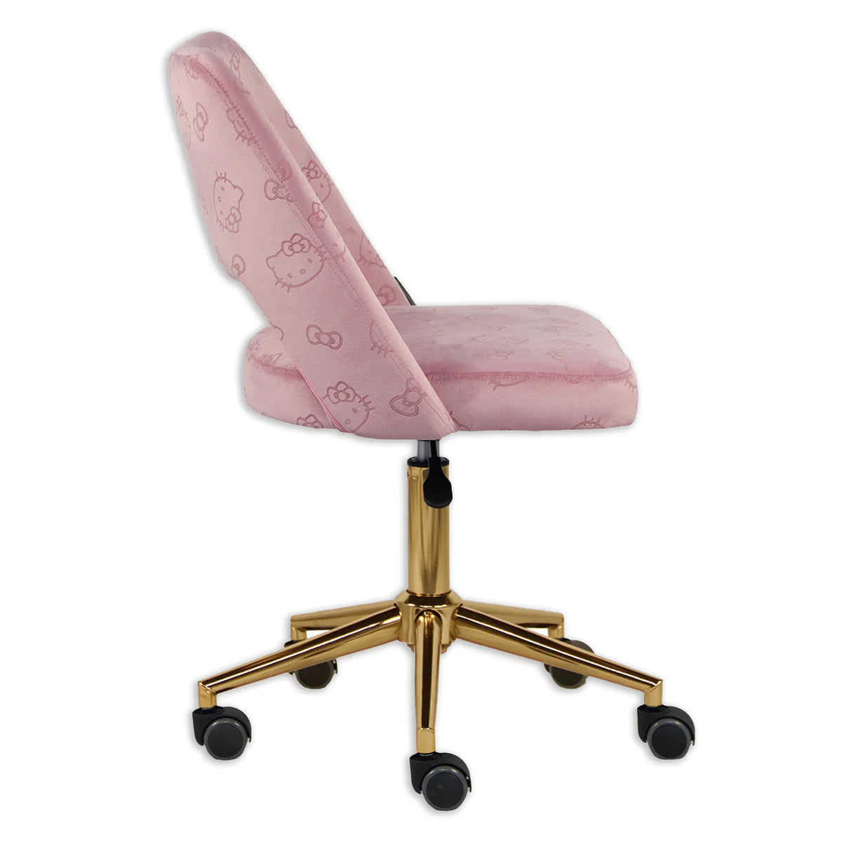Hello Kitty Swivel Desk Chair with Backrest and Wheels by Impressions Vanity - Pink