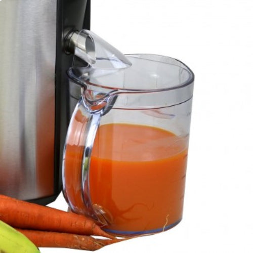 Ovente JE7607BR 700-Watt Wide Mouth Cold Press Juicer - Silver/Black