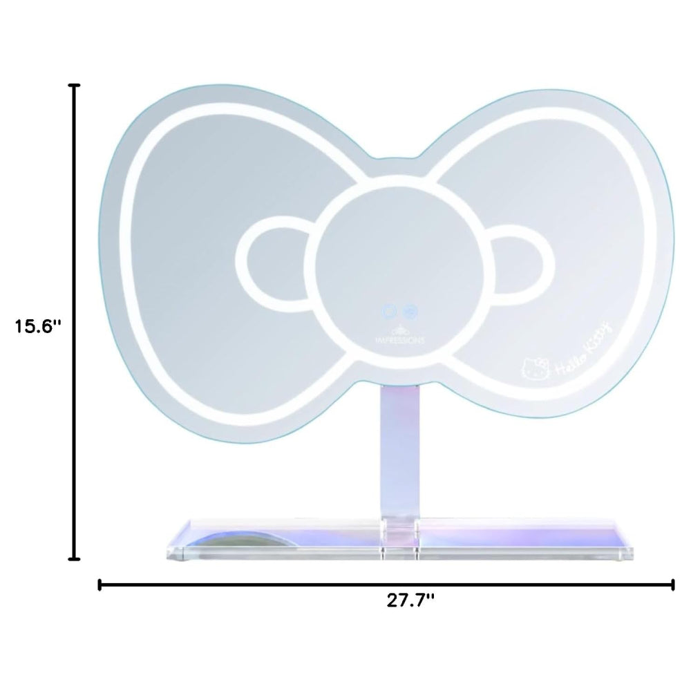 Impressions Vanity X Hello Kitty RGB Bow Wall Mirror with Detachable Base