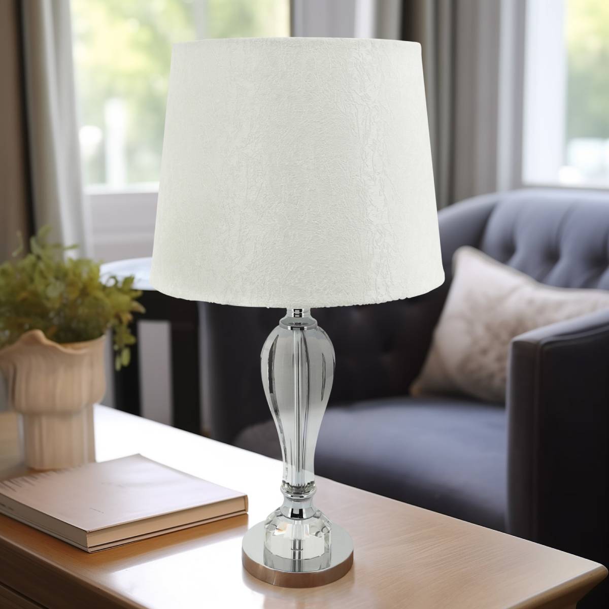 Sagebrook Home Neutral 23.75" Bulb Table Lamp - Clear