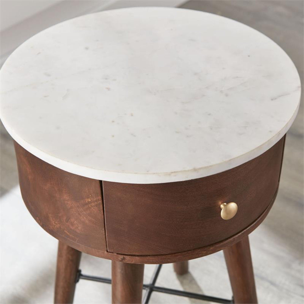 Bangalore Marble Top Side Table by Steve Silver Company