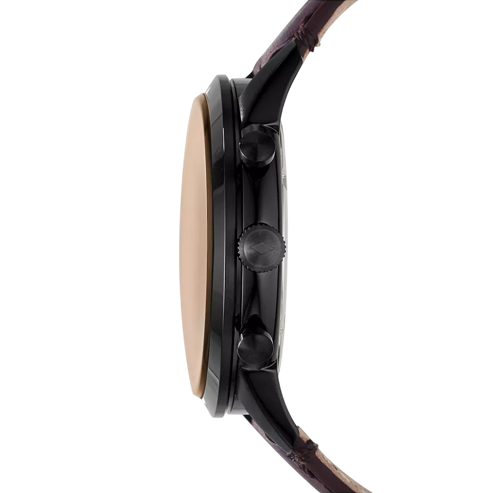 Fossil Townsman Men's 44mm Brown Strap Watch - Black Dial