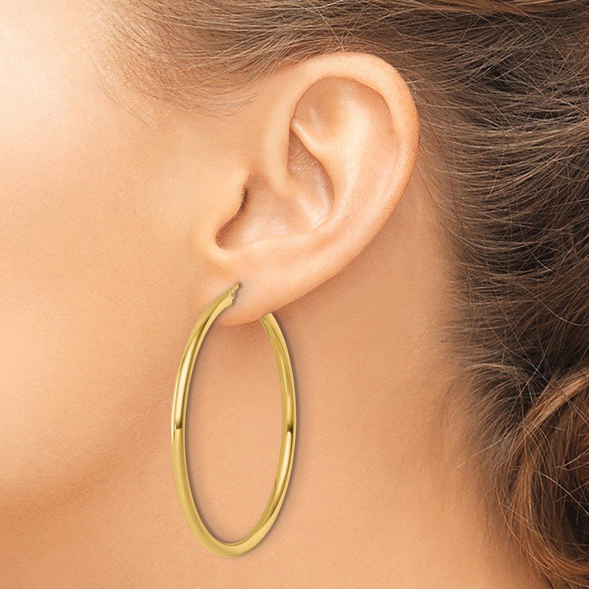 14K Leslie's Women's 3mm Hoop Earrings in 14K Yellow Gold