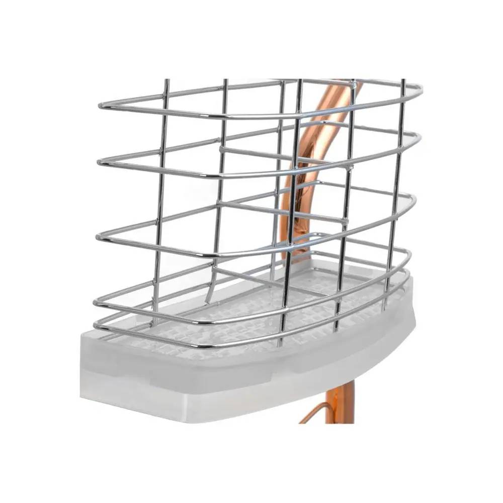 Better Chef DR/167 2-Level R-Shaped Dish Rack - Brown/Silver