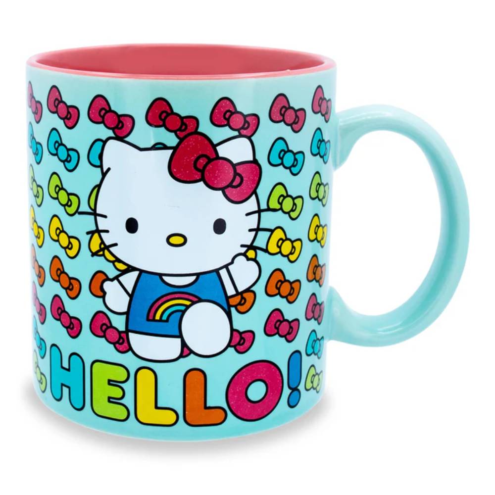 Sanrio Hello Kitty 20 oz Ceramic Rainbow Mug - Multicolor