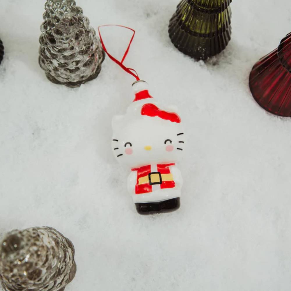 Sanrio Hello Kitty 4" Shatterproof Decoupage Ornament - White/Red